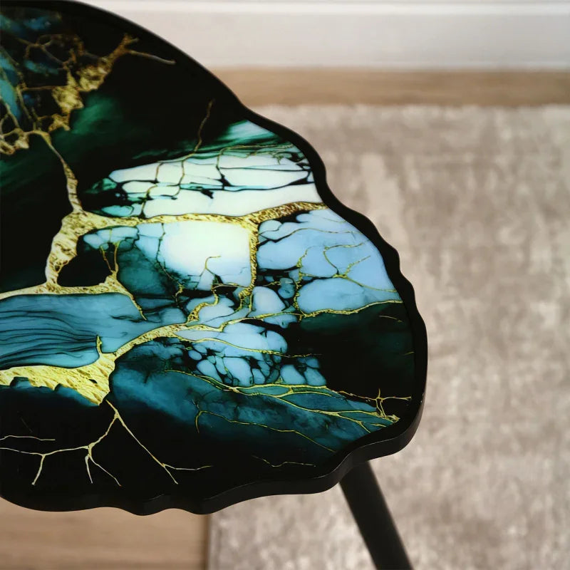 62.5cm Teal Green End Table