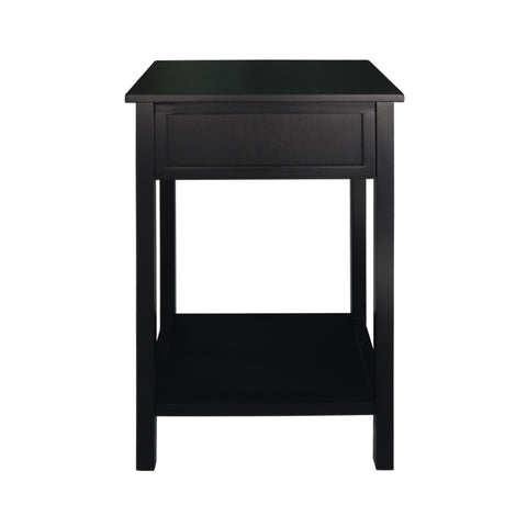 Lindon Black Wood End Table