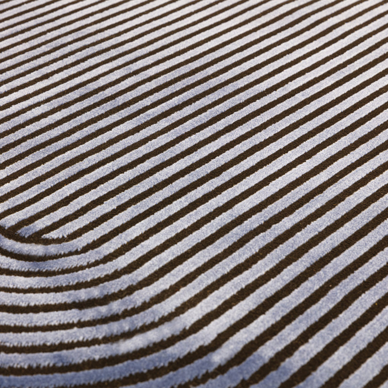 Kuza Shape Black / Navy Rug - Image 4