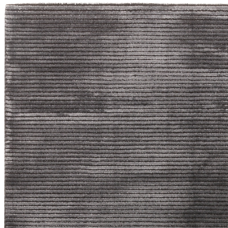 Kuza Plain Stripe Charcoal Rug - Image 2