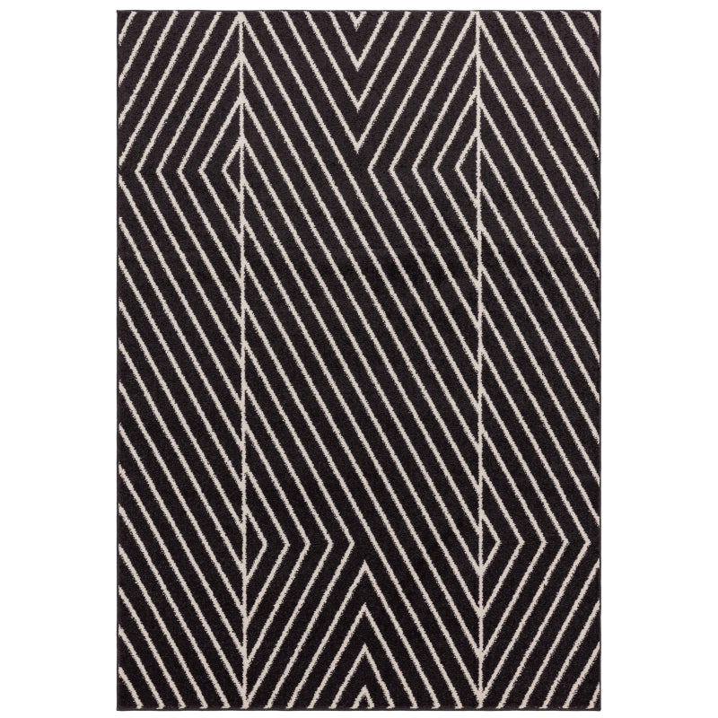 Muse Black Linear Rug MU10 Rug - Image 1