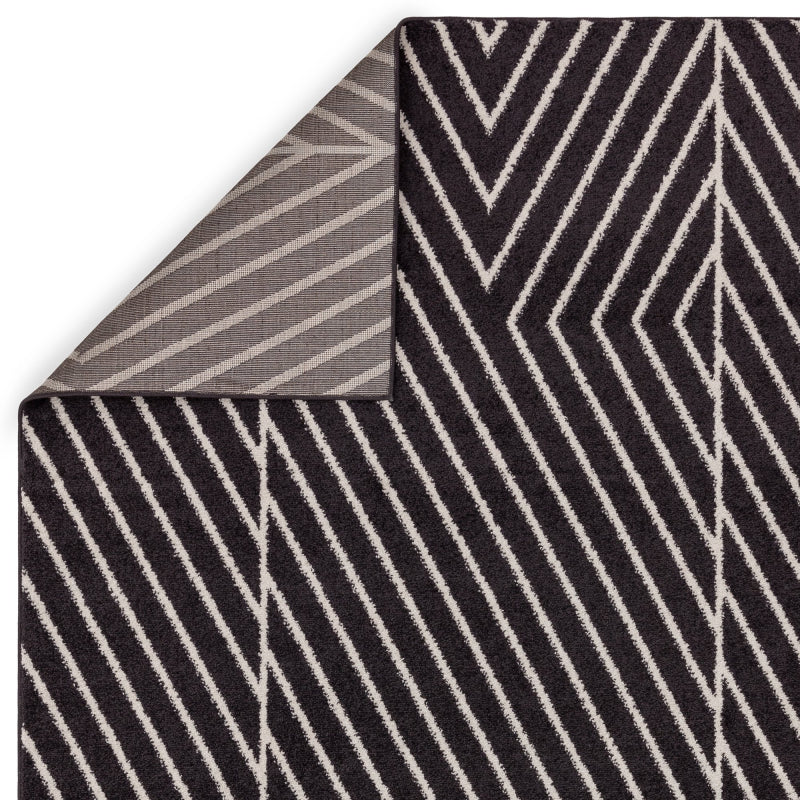 Muse Black Linear Rug MU10 Rug - Image 2
