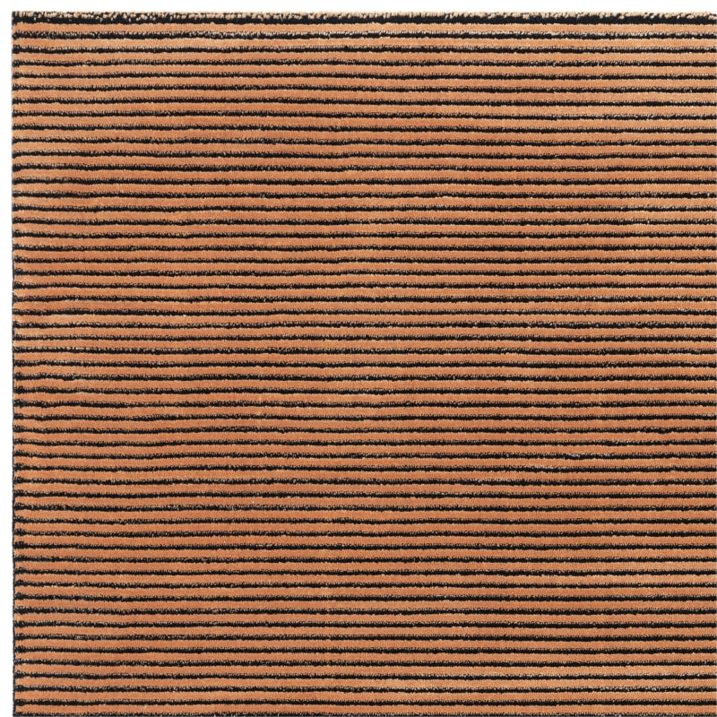 Kuza Plain Stripe Terracotta Rug - Image 2