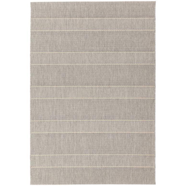 Beige textured area rug with subtle horizontal stripe pattern