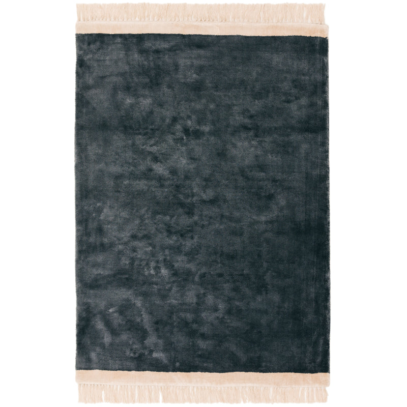 Elgin Petrol/ Pink Border Rug - Image 1