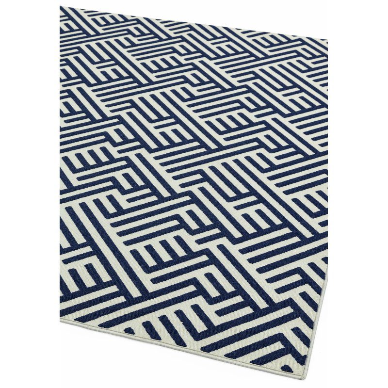 Antibes An04 Blue/White Linear Rug