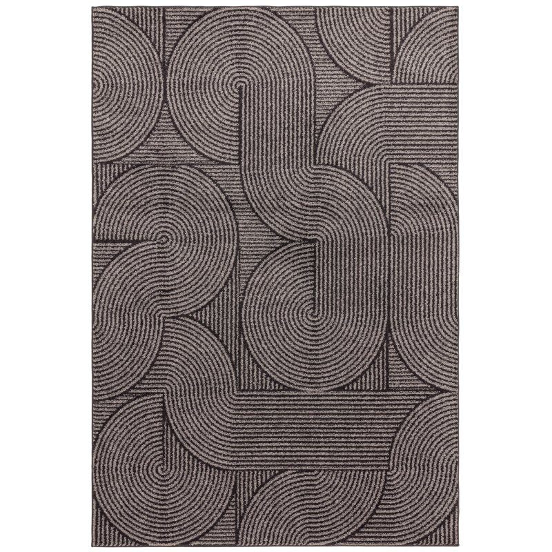 Muse Charcoal Swirl Mu01 Rug