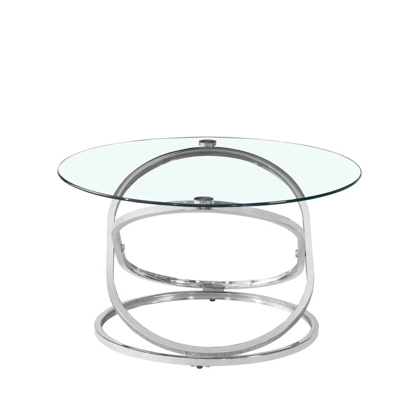 Rizzo Chrome Coffee Table
