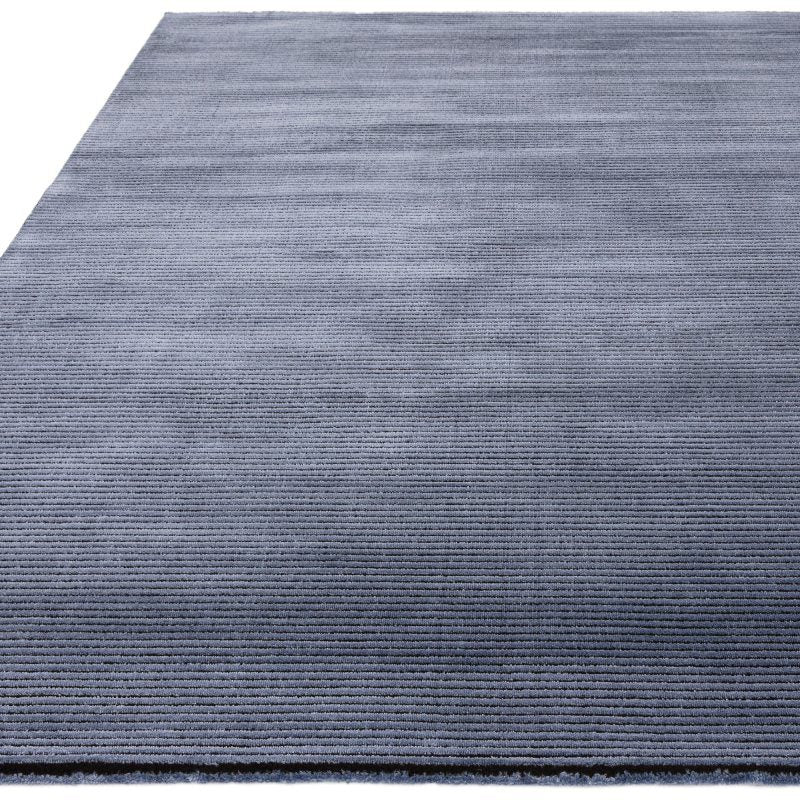 Kuza Plain Stripe Navy Rug