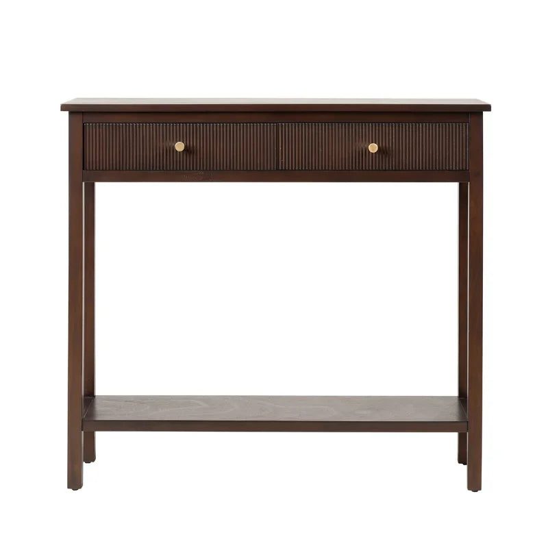 Lindon 2 Drawer Console Table Walnut Brown