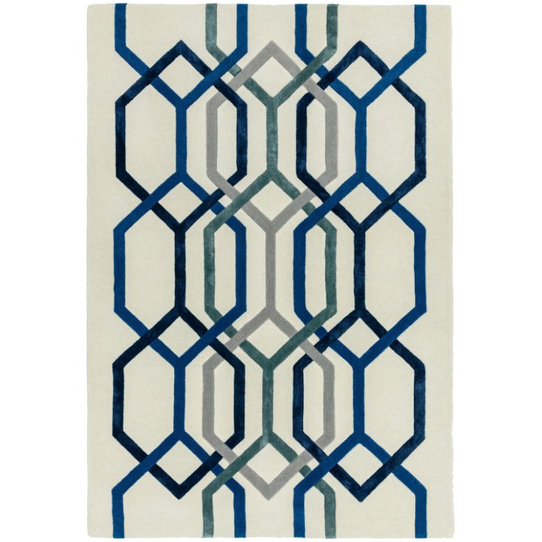 Matrix 65 Hexagon White Rug - Image 1