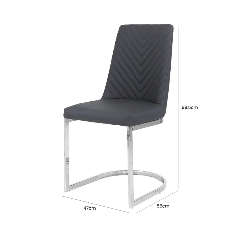 Chevron Grey Dining Chair