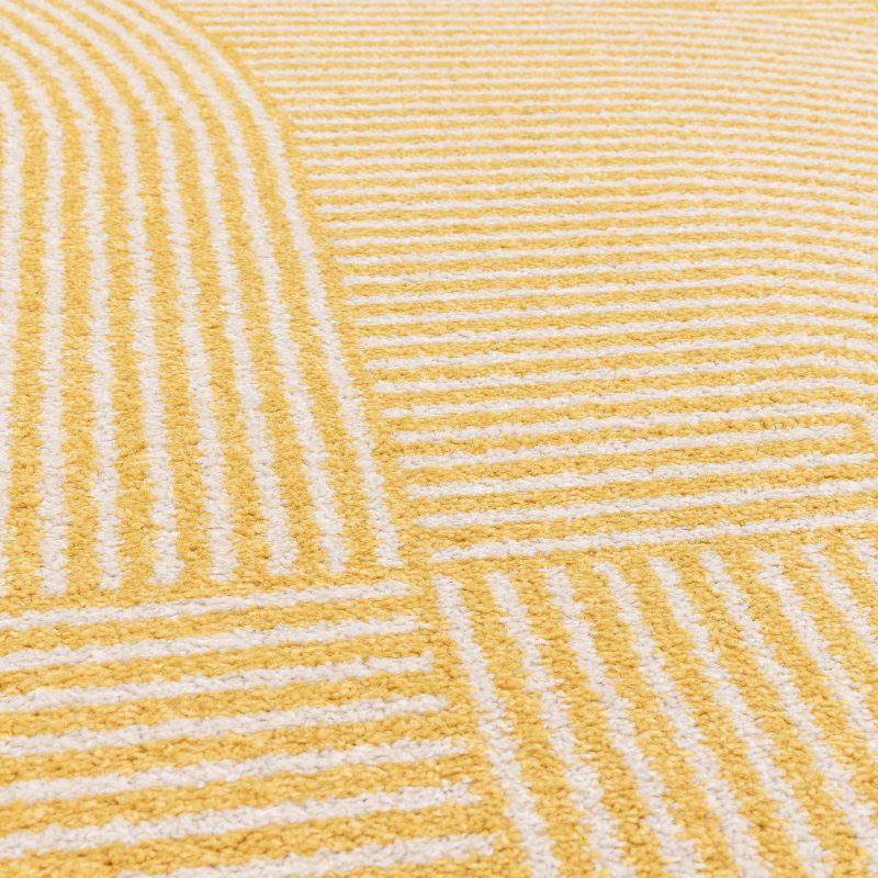 Muse Yellow Geometric Mu18 Rug