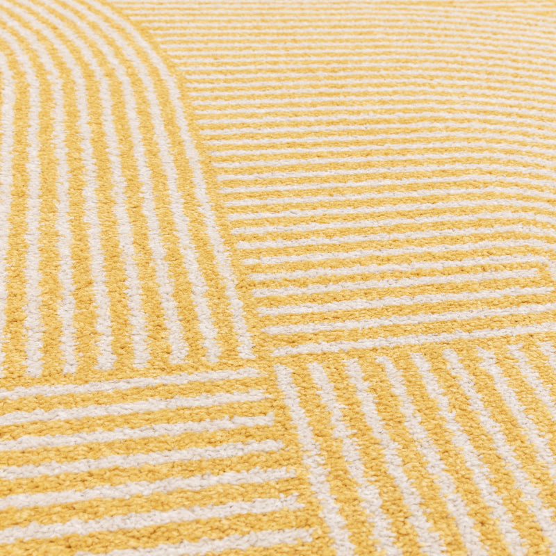 Muse Yellow Geometric Rug MU18 Rug - Image 3