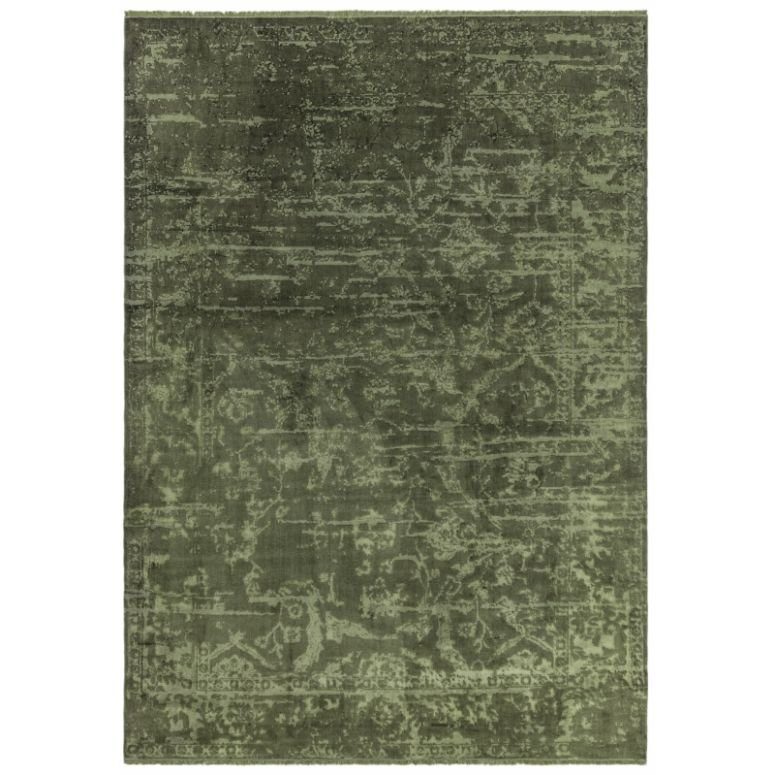 Zehraya Ze06 Green Abstract Rug