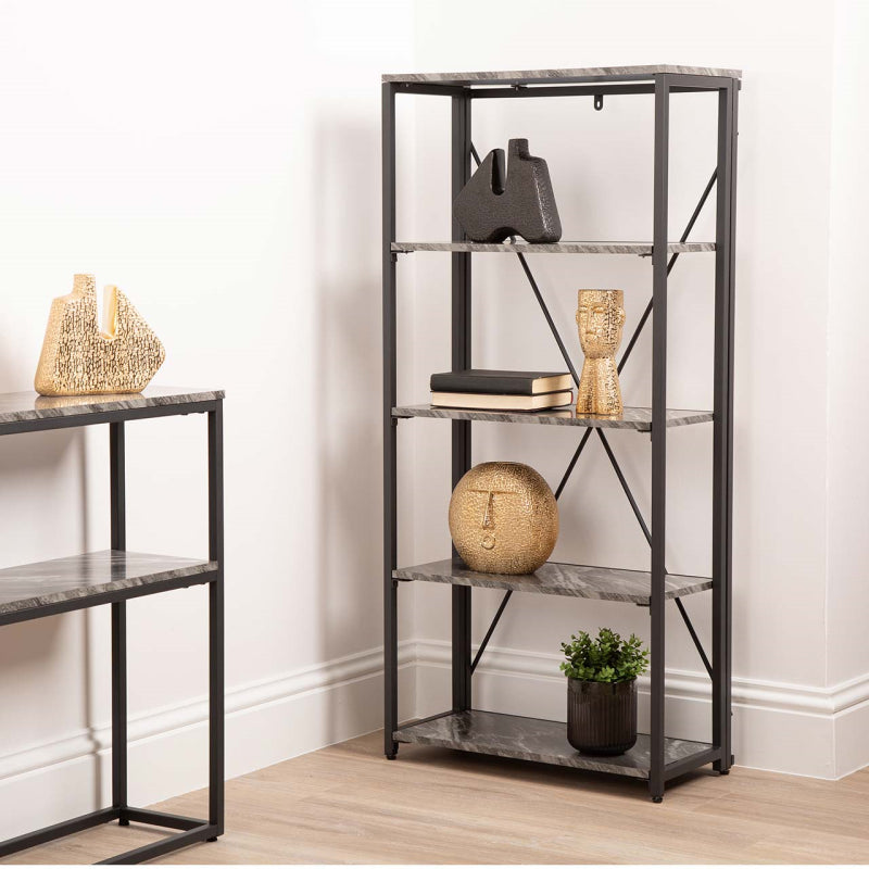 Alora 138cm 5-Tier Black Display Unit