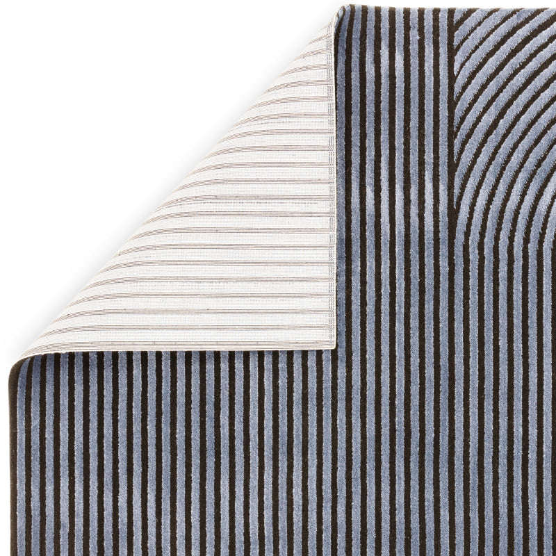 Kuza Shape Black / Navy Rug - Image 3