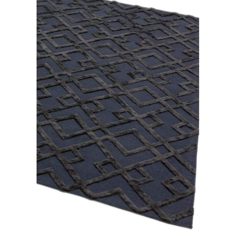 Dixon Black Trellis Rug - Image 2