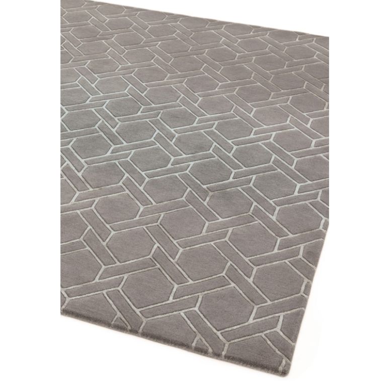 Nexus Fine Lines Grey/Silver Rug - Image 2