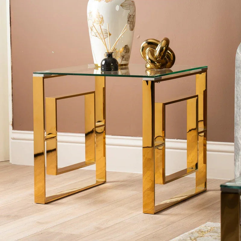 Apex Gold Metal End Table