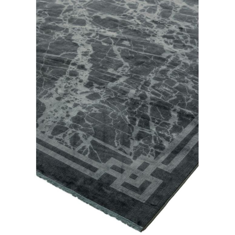 Zehraya Ze03 Grey Border Rug