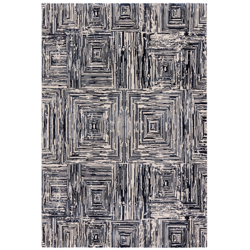 Kuza Portrait Navy Rug - Image 1