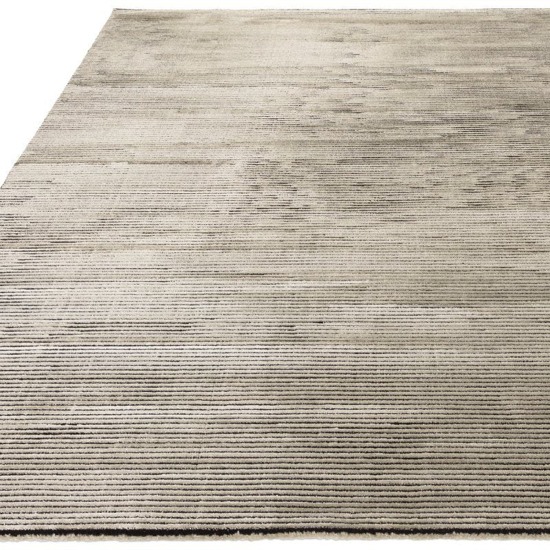 Kuza Plain Stripe Khaki Rug