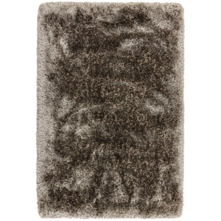 Dark grey shaggy rug with plush pile and soft texture, shown from above
