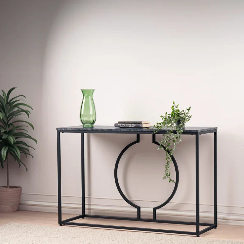 Alora Black Metal Console Table - KD