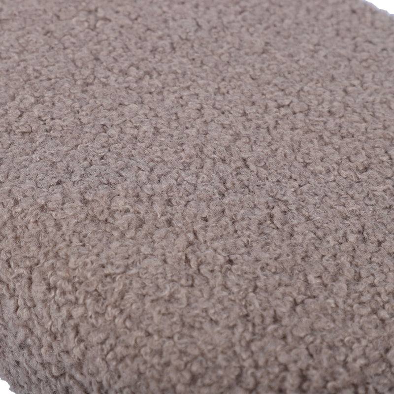 Beige Boucle Bench with Gold Legs - KD