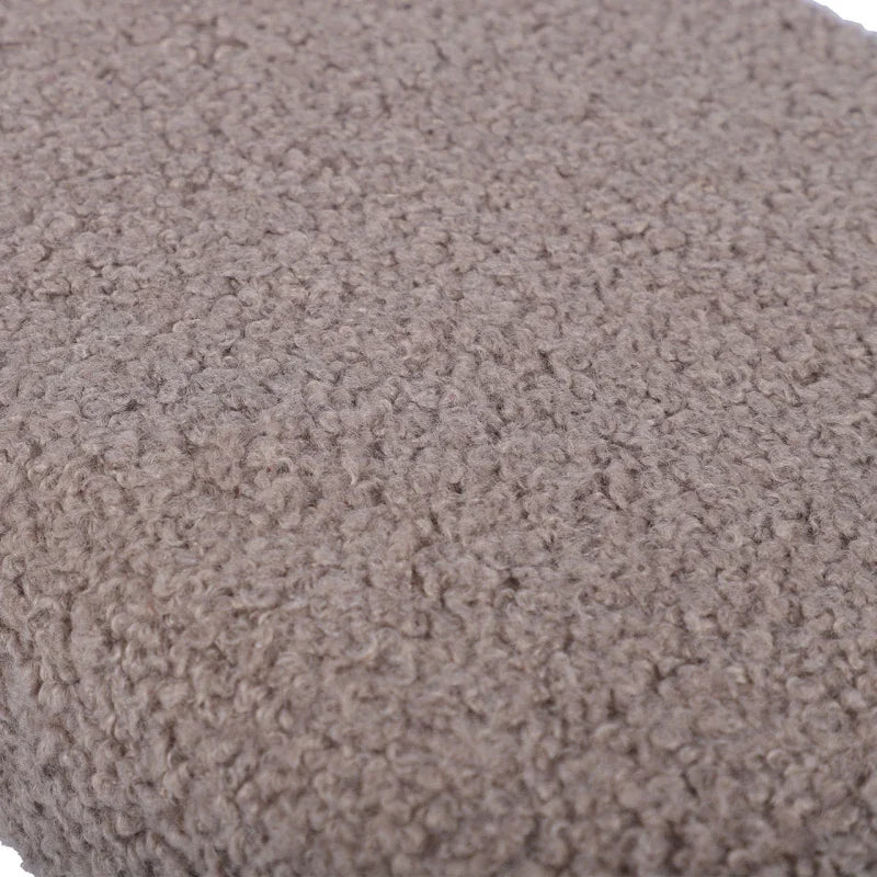 Beige Boucle Bench with Gold Legs - KD