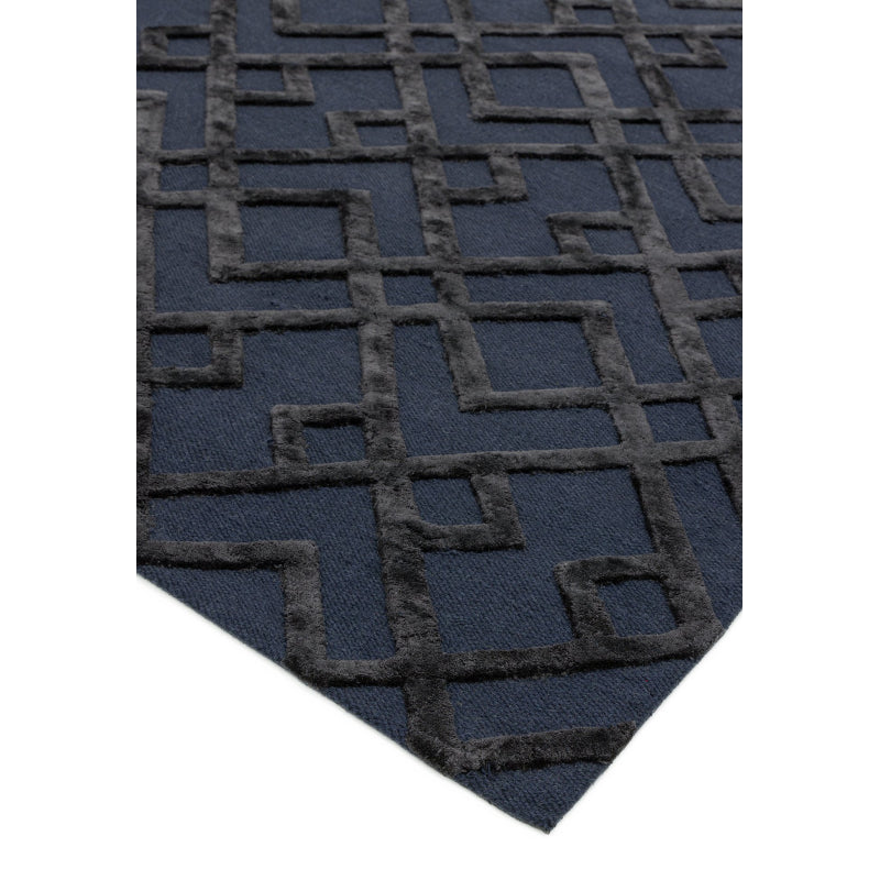 Dixon Black Trellis Rug - Image 3