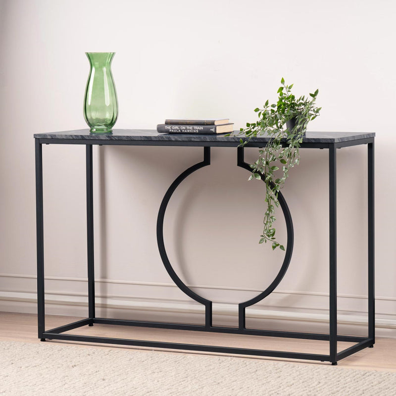 Alora Black Metal Console Table - KD