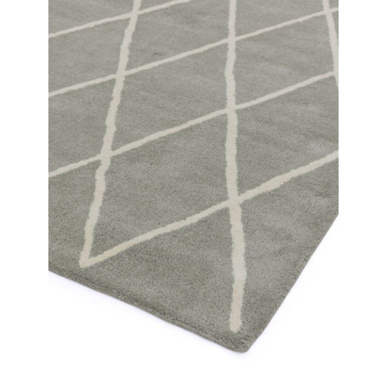 Albany Diamond Silver Rug