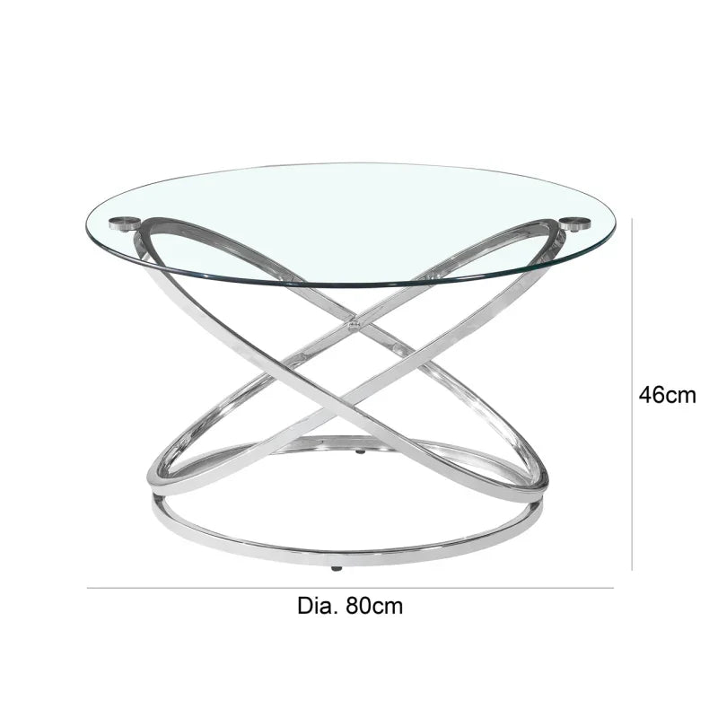 Rizzo Chrome Coffee Table