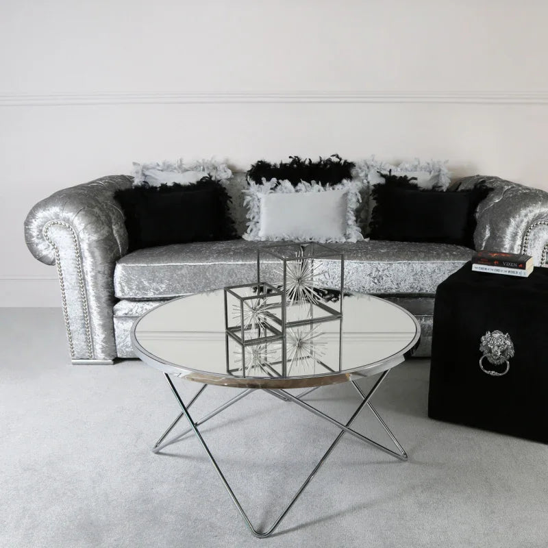 Atom Chrome & Mirror Coffee Table