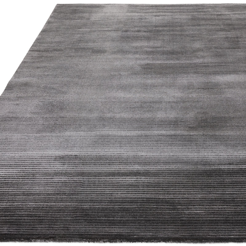 Kuza Plain Stripe Charcoal Rug - Image 6