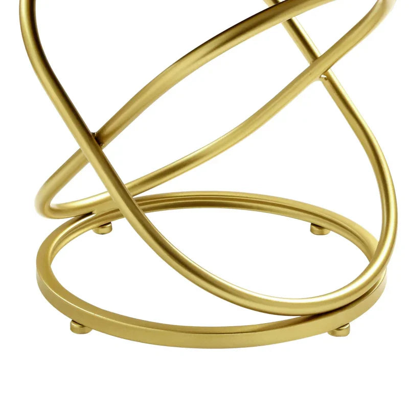 46cm Black Velvet Rizzo Stool with Gold Legs