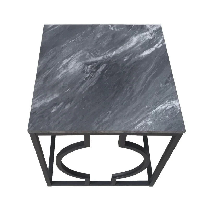 Alora Black Metal End Table - KD