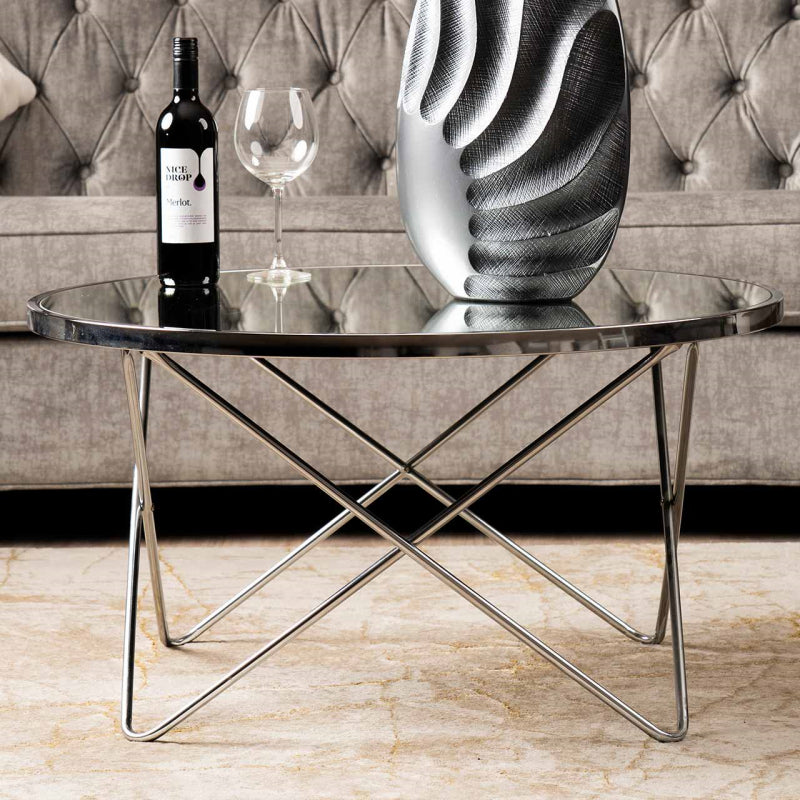 Atom Chrome & Mirror Coffee Table