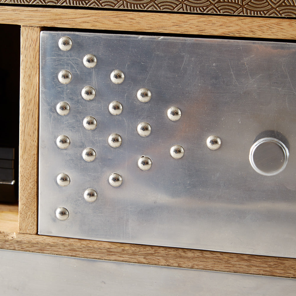 Sorio 4 Drawer Coffee Table made from reclaimed wood with eco-friendly design
