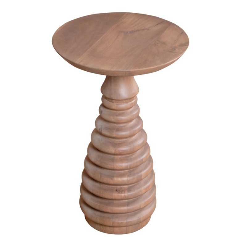 Valencia Cane & Mango Wood Side Table - View 4
