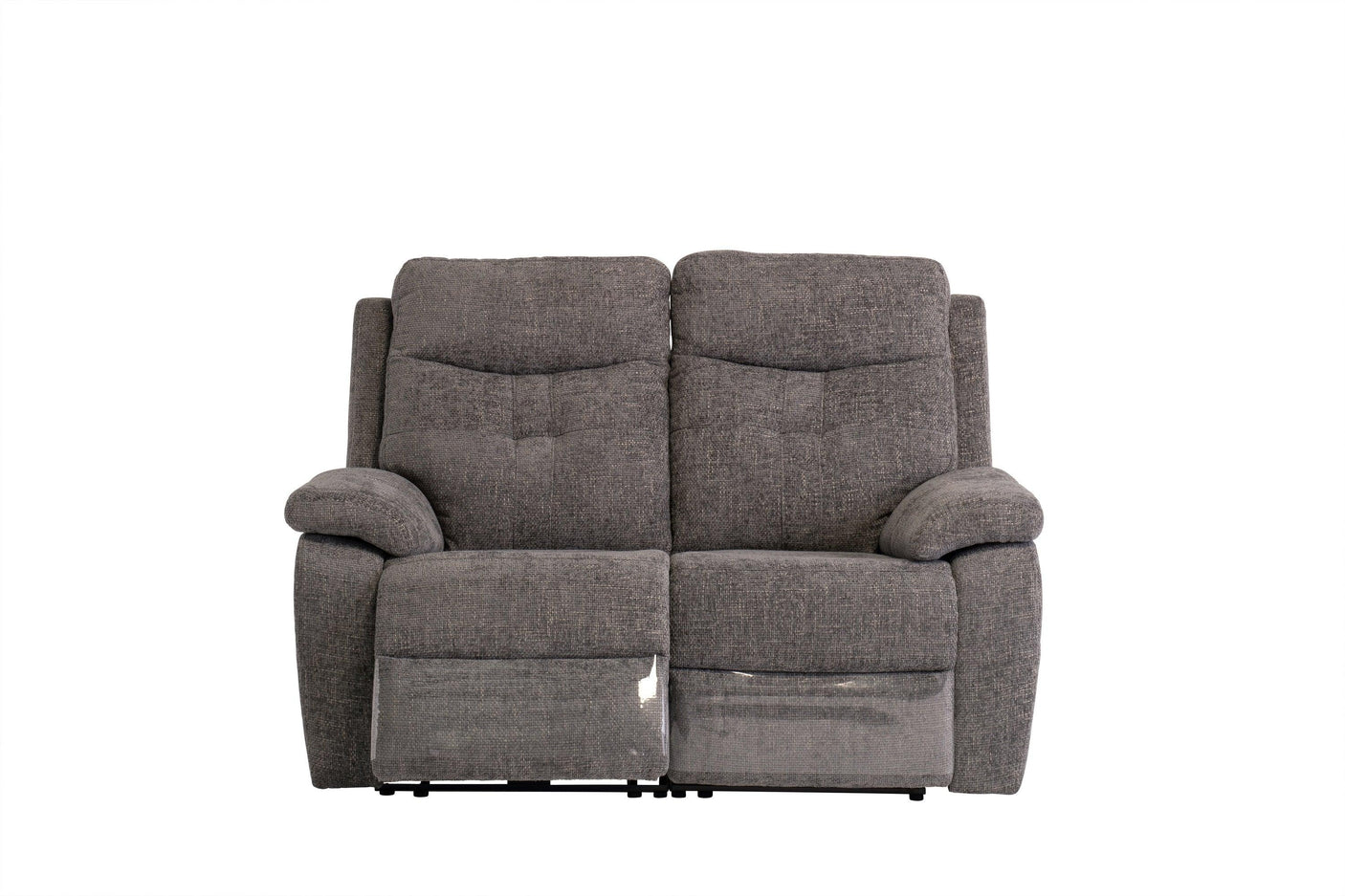 Stylish Graphite Fabric Electric 2-Seater Recliner Sofa