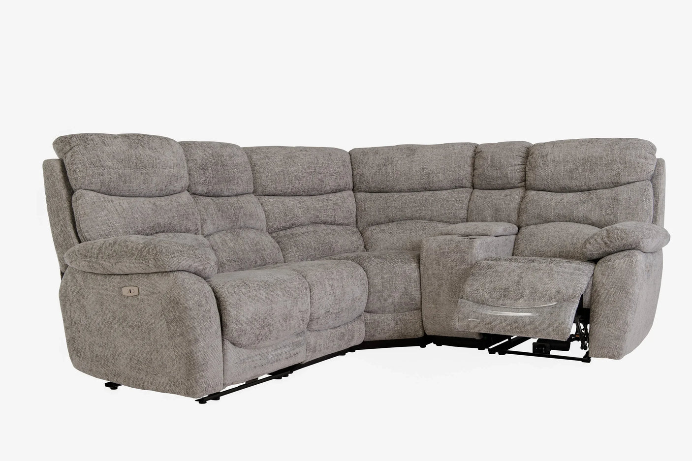 Layla Chanel Fabric Recliner Corner Sofa with USB