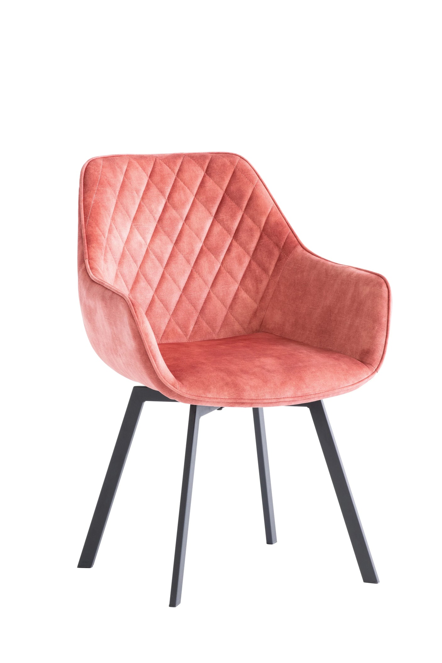 Elegant Pink Velvet Swivel Dining Chair for Modern Interiors