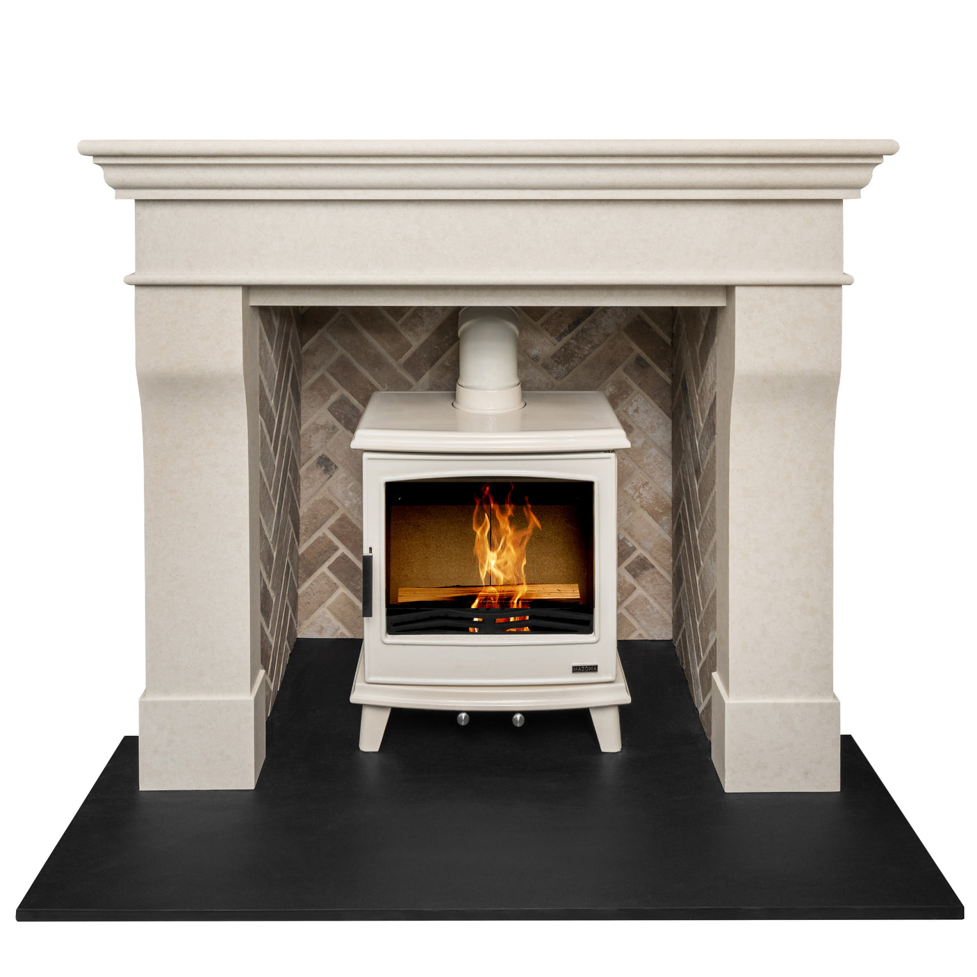 Mazona Westport Eco Cast Stove in Enamel Cream 5kw