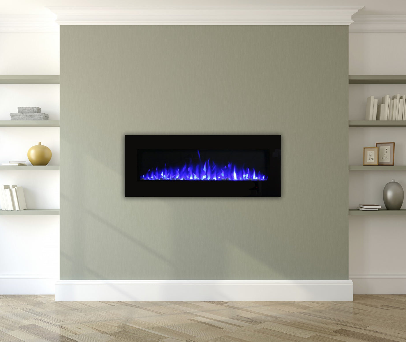 Ezee Glow 50" Zara Black Wall Mounted Electric Fire