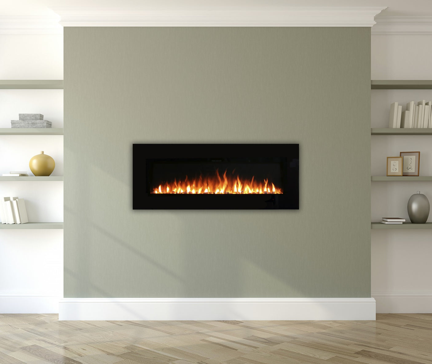 Ezee Glow 50" Zara Black Wall Mounted Electric Fire