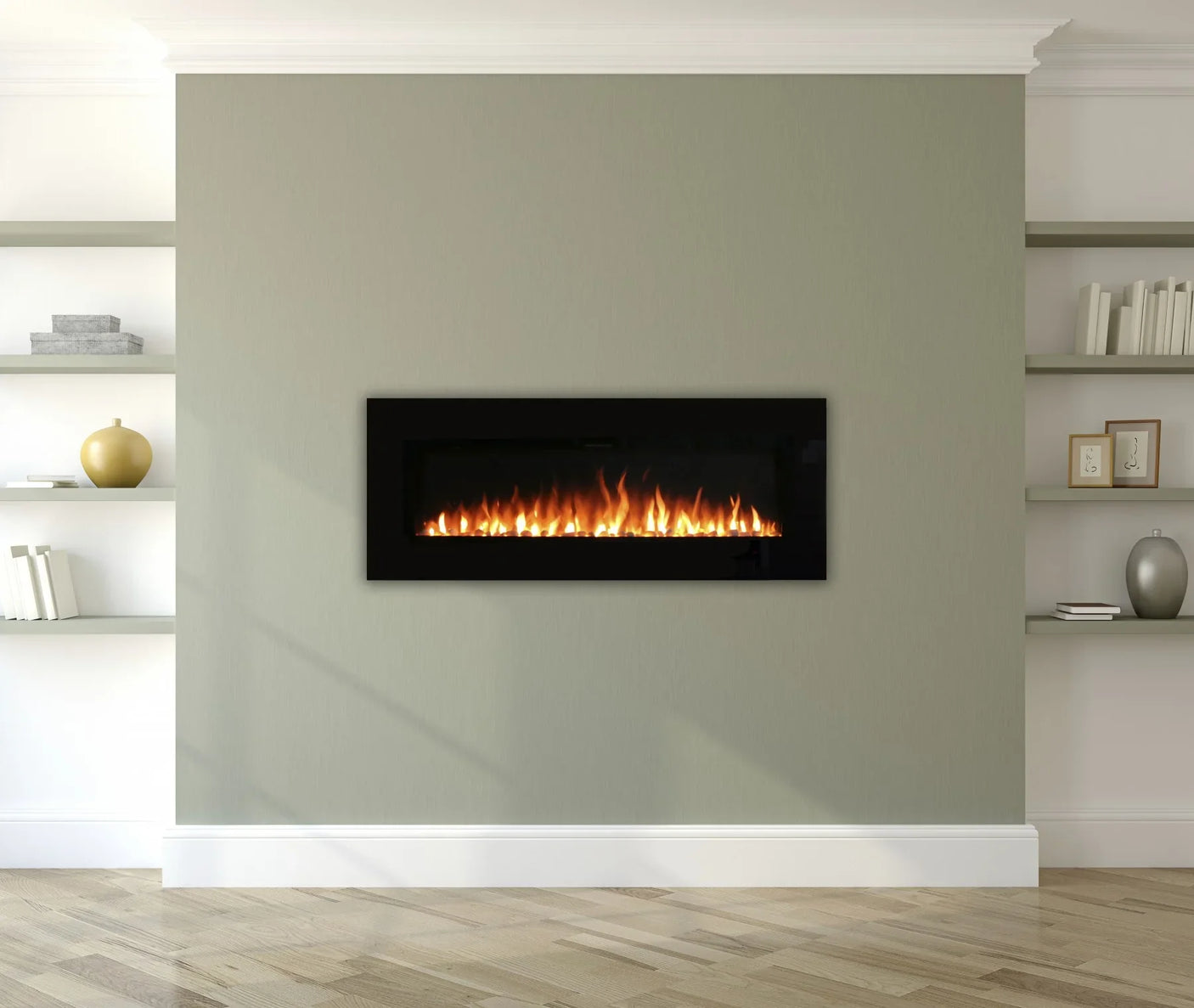 Ezee Glow 50" Zara Black Wall Mounted Electric Fire