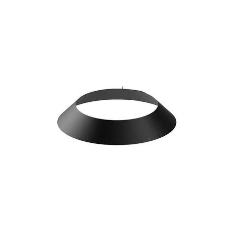 Black metal fire pit heat shield ring for garden or patio use
